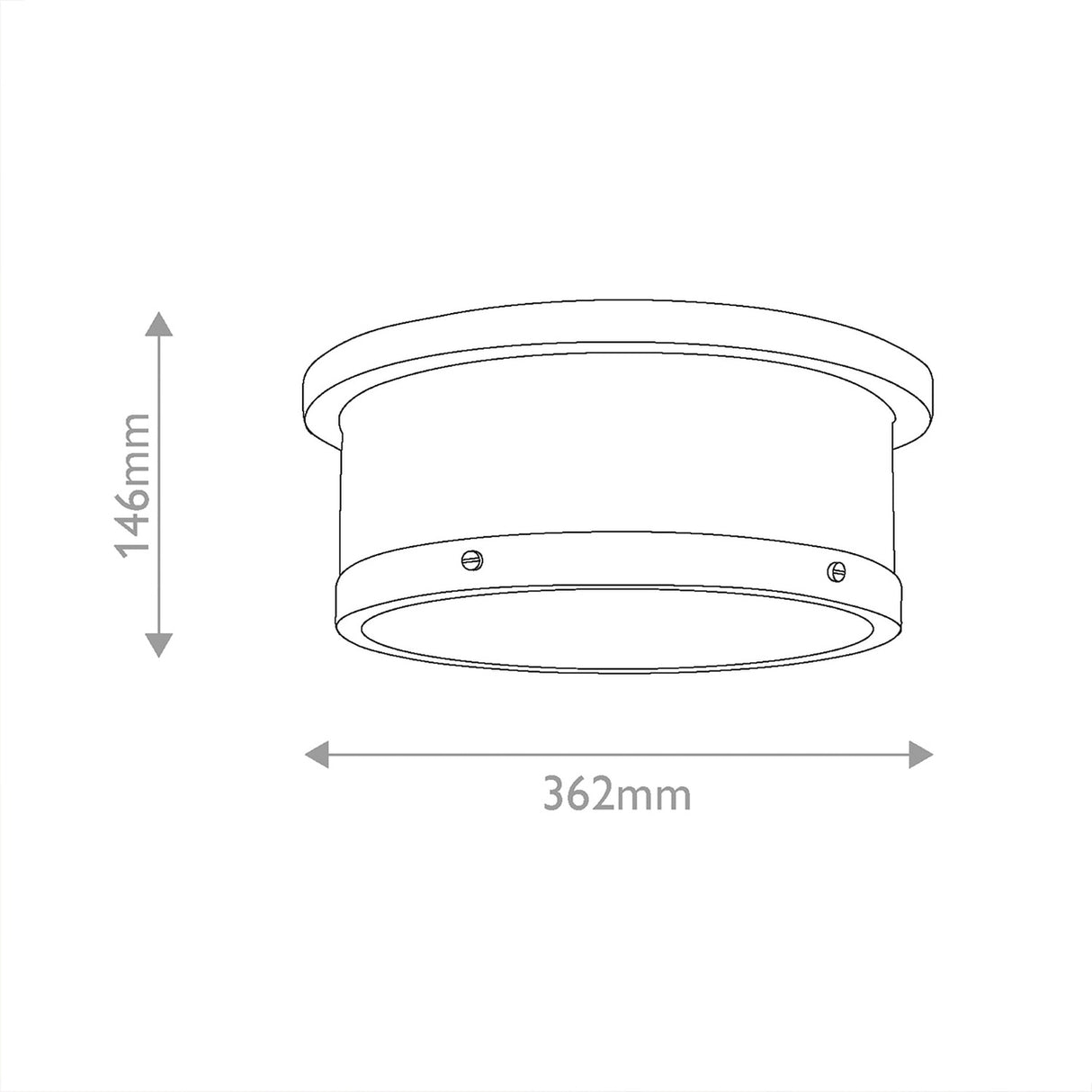 Serca 2 Light Medium Flush Ceiling Light - Brushed Natural Brass