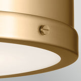 Serca 2 Light Medium Flush Ceiling Light - Brushed Natural Brass