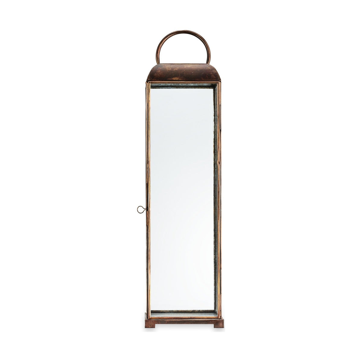 Kaso Large Glass Lantern - Aged Antique Brass
