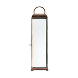 Kaso Large Glass Lantern - Aged Antique Brass