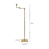 Kara Iron Floor Lamp Base - Brass