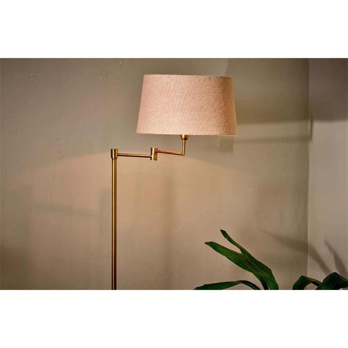 Kara Iron Floor Lamp Base - Brass