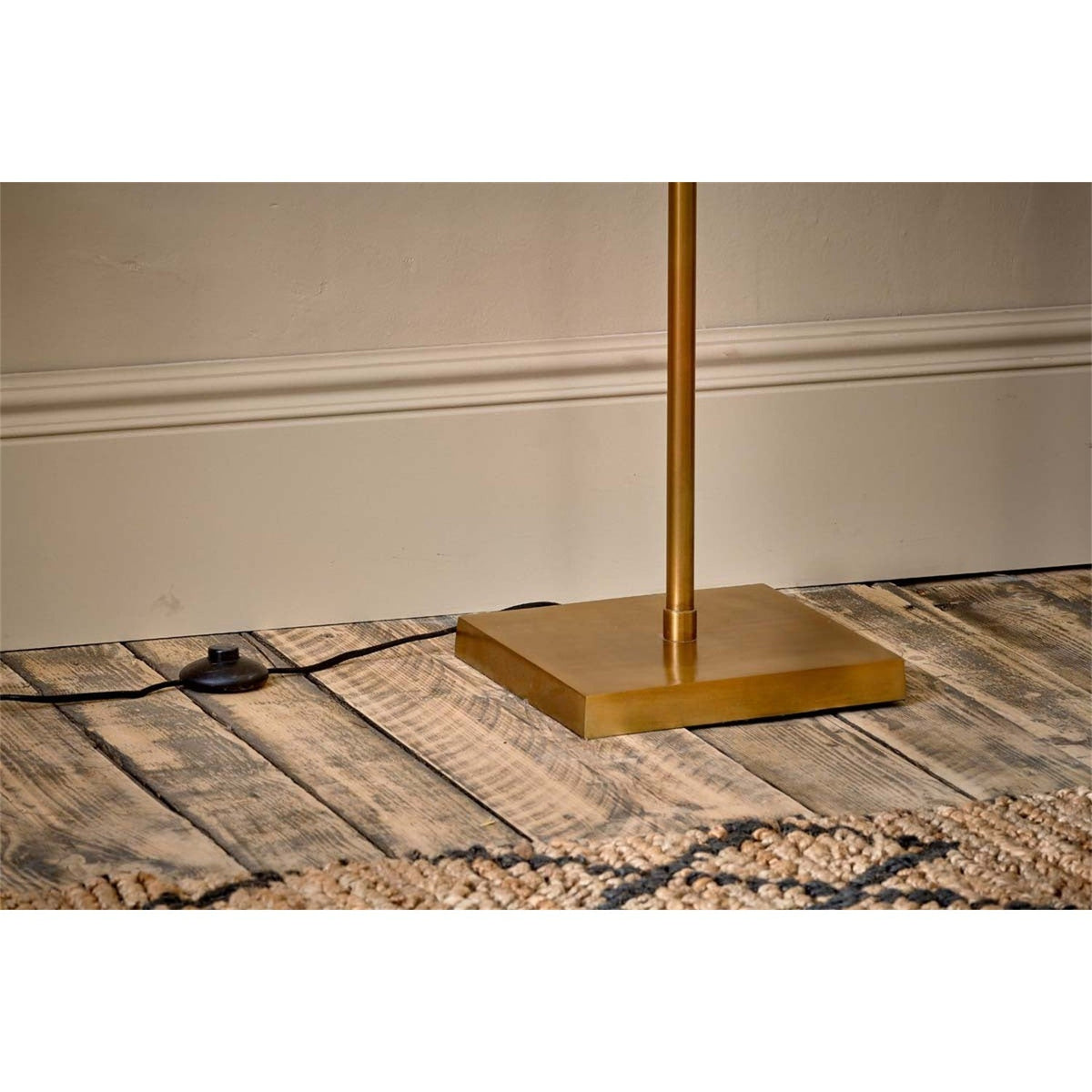 Kara Iron Floor Lamp Base - Brass