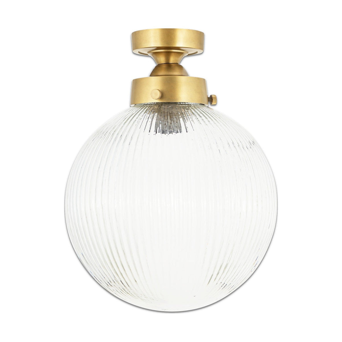 Konnie Ribbed Glass Bathroom Ceiling Light - Clear