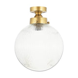 Konnie Ribbed Glass Bathroom Ceiling Light - Clear