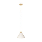 Kiara Organic Shape Ceramic Pendant Light - Antique Brass