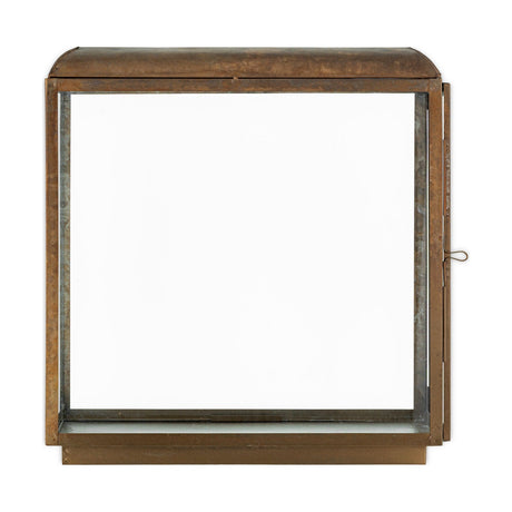 Kiwanda Tall Glass Lantern - Antique Brass