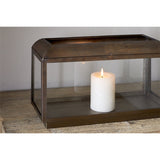 Kiwanda Tall Glass Lantern - Antique Brass