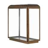 Kiwanda Tall Glass Lantern - Antique Brass