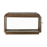 Kiwanda Wide Glass Lantern - Antique Brass