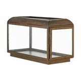 Kiwanda Wide Glass Lantern - Antique Brass