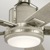 Colerne 52in Ceiling Fan with Light - Brushed Nickel