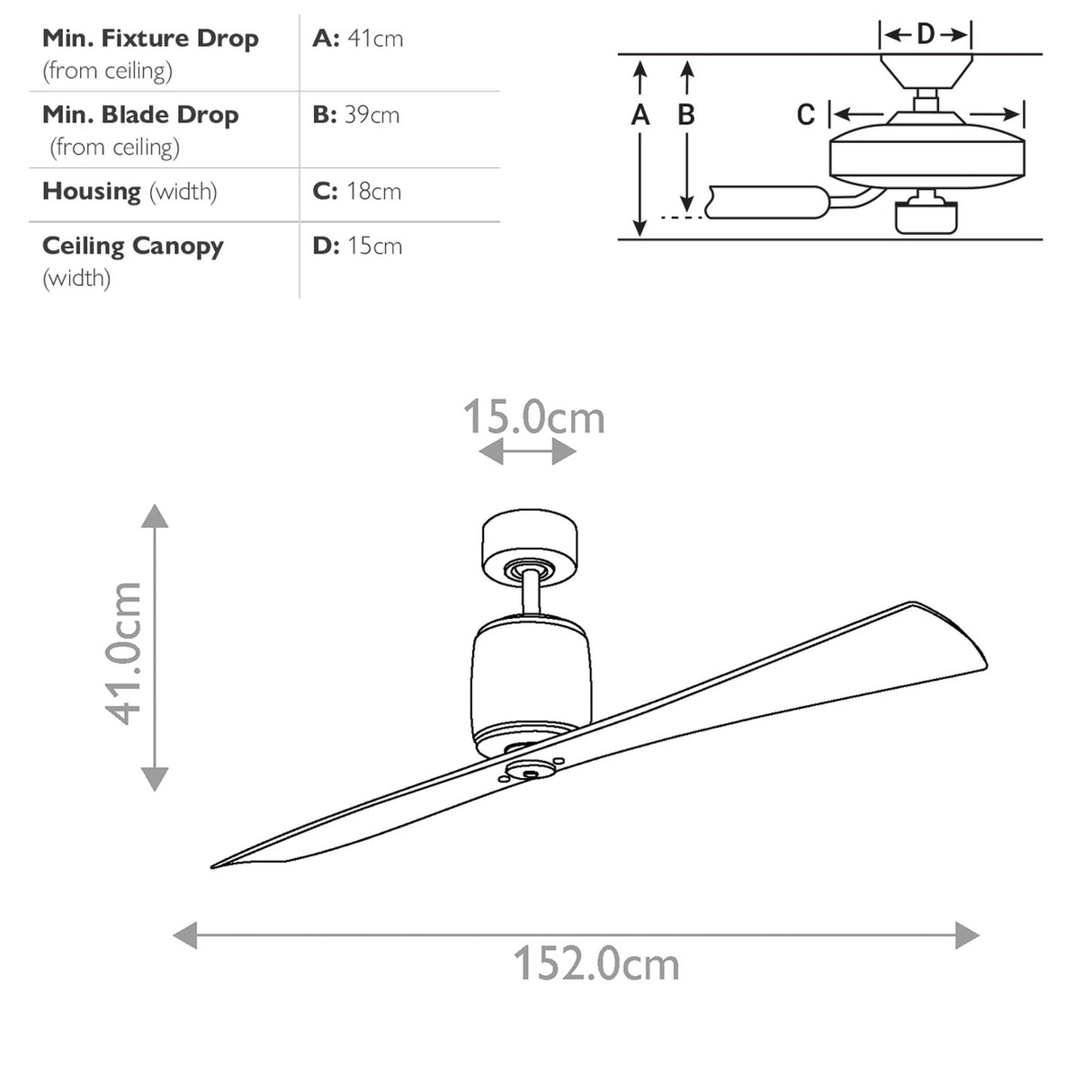Ferron 60in Ceiling Fan - Polished Nickel