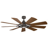 Gentry 65in Ceiling Fan with Light - Weathered Zinc