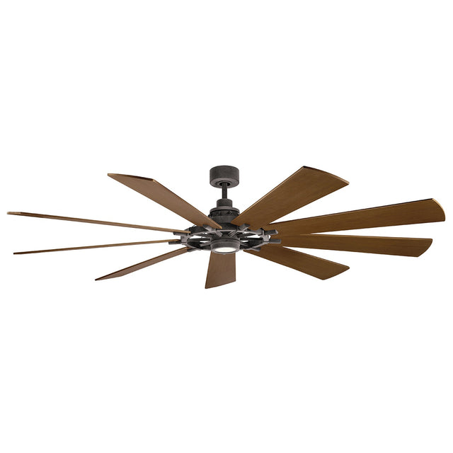 Gentry XL 85in Ceiling Fan with Light - Weathered Zinc