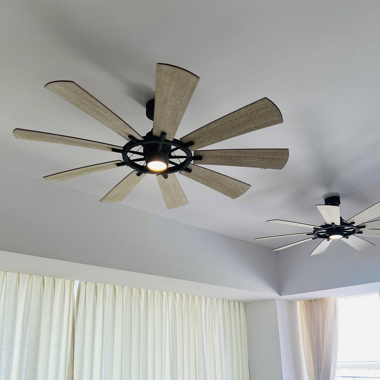 Gentry XL 85in Ceiling Fan with Light - Weathered Zinc