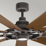 Gentry XL 85in Ceiling Fan with Light - Weathered Zinc