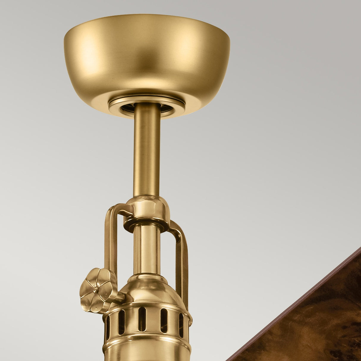 Hatteras Bay 56in Ceiling Fan with Light - Burnished Antique Brass