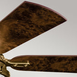 Hatteras Bay 56in Ceiling Fan with Light - Burnished Antique Brass