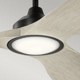 Imari 65in Ceiling Fan with Light - Satin Black