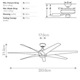 Lehr 80in Ceiling Fan - Antique Satin Silver