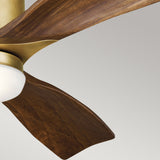 Ridley II 52in Ceiling Fan with Light - Natural Brass
