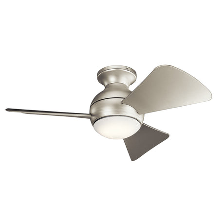 Sola 34in Ceiling Fan with Light - Brushed Nickel