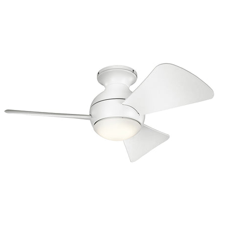 Sola 34in Ceiling Fan with Light - Matt White
