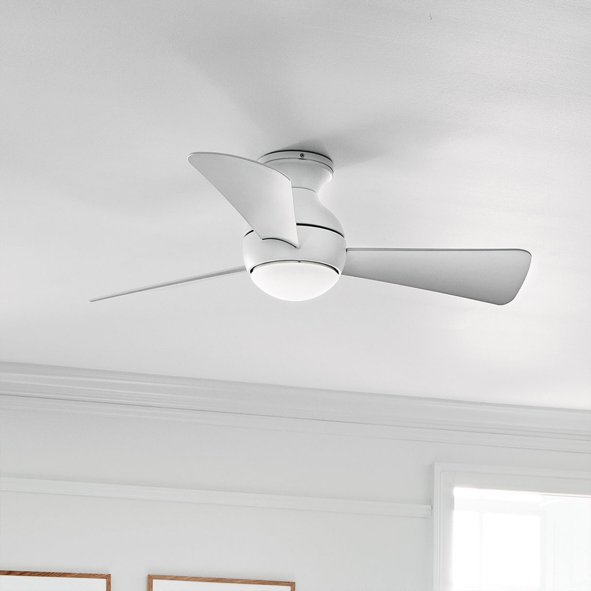 Sola 34in Ceiling Fan with Light - Matt White