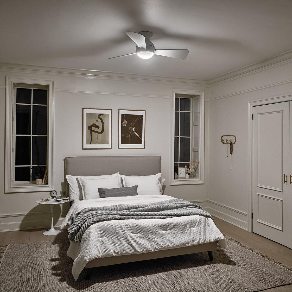 Sola 34in Ceiling Fan with Light - Matt White