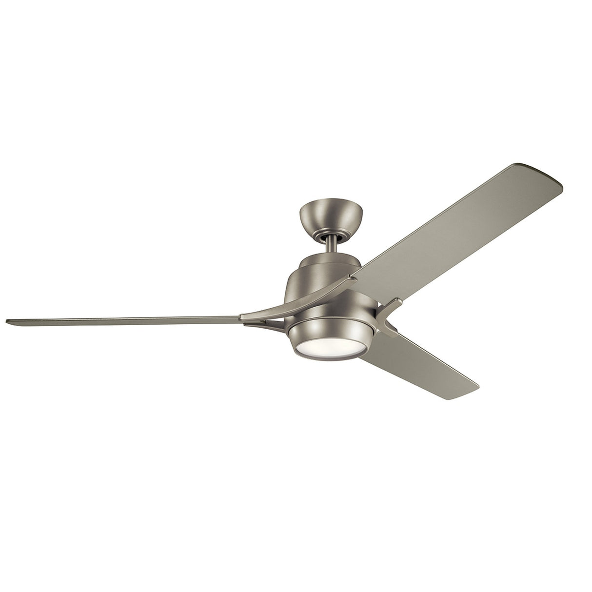 Zeus 60in Ceiling Fan with Light - Brushed Nickel