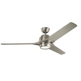 Zeus 60in Ceiling Fan with Light - Brushed Nickel