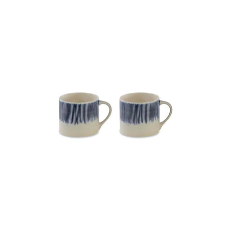 Karuma Small Ceramic Mug - Blue - Set of 2