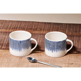Karuma Small Ceramic Mug - Blue - Set of 2
