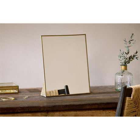 Kiko Standing Vanity Mirror - Antique Brass