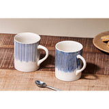 Karuma Large Ceramic Mug - Blue & White - Set of 2