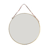 Kiko Round Wall Mirror - Antique Brass