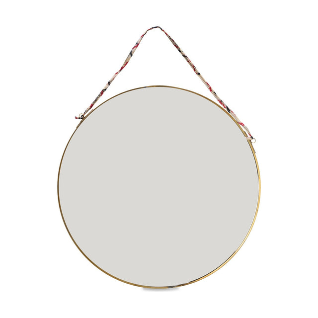 Kiko Round Wall Mirror - Antique Brass