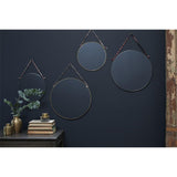 Kiko Round Wall Mirror - Antique Brass
