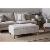 Kiana Cotton & Linen Storage Ottoman - Natural