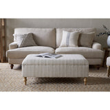 Kiana Cotton & Linen Storage Ottoman - Natural