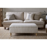 Kiana Cotton & Linen Storage Ottoman - Natural