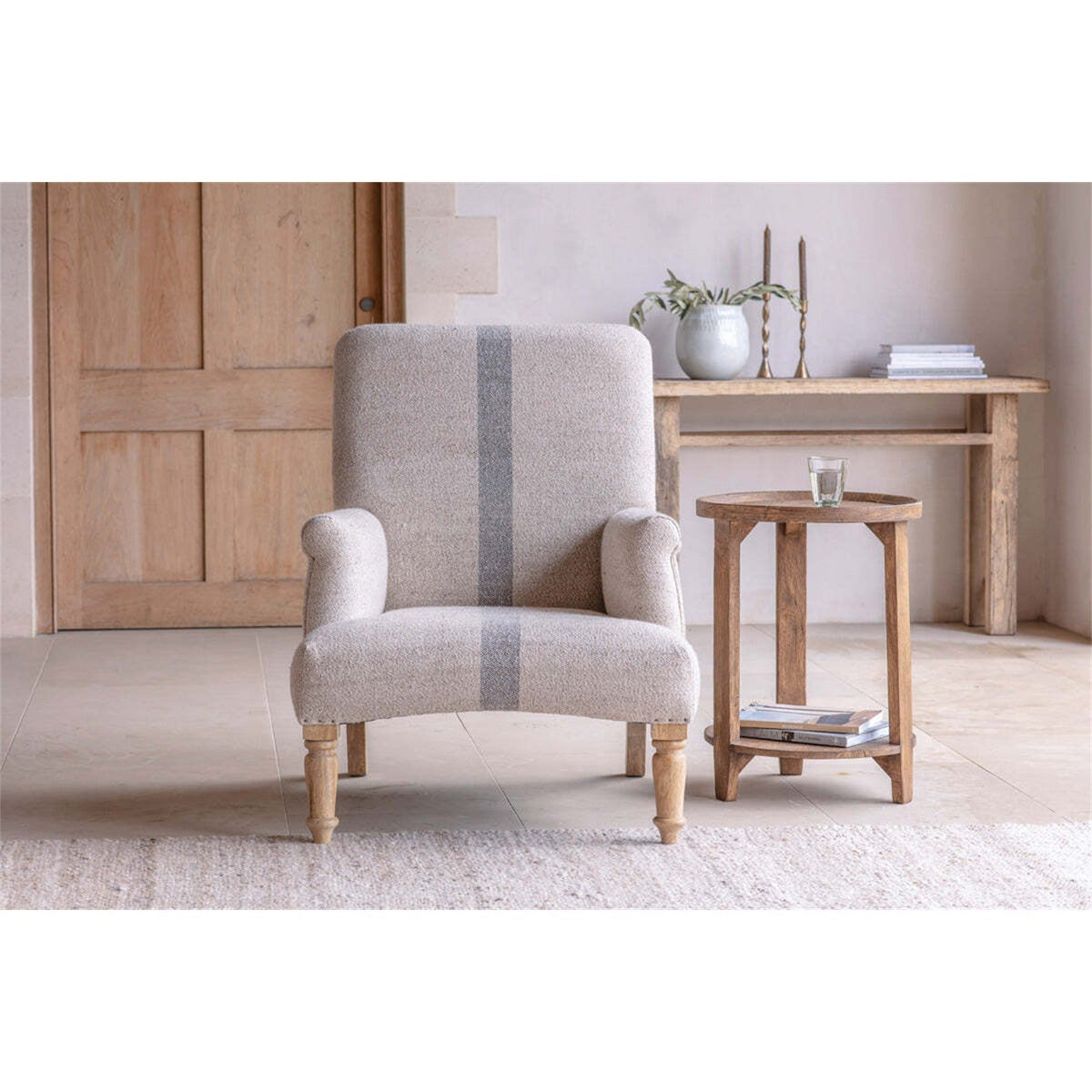 Kallu Wool & Cotton Armchair - Natural