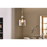 Kalsi Small Recycled Glass Pendant Light - Lustre