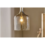 Kalsi Small Recycled Glass Pendant Light - Lustre