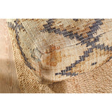 Kesu Hemp Kilim Pouffe - Natural