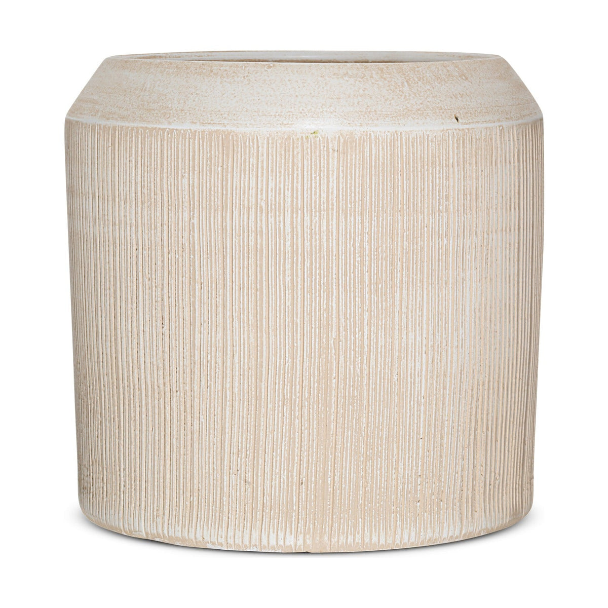 Kubo Large Ceramic Planter - Cream