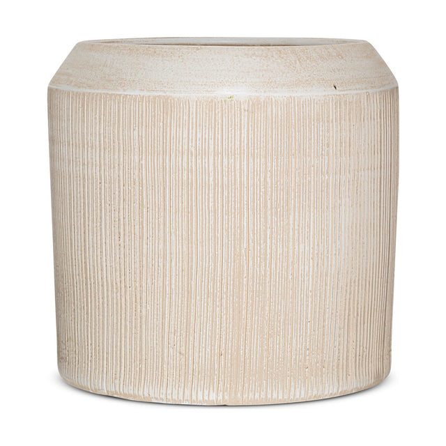 Kubo Large Ceramic Planter - Cream