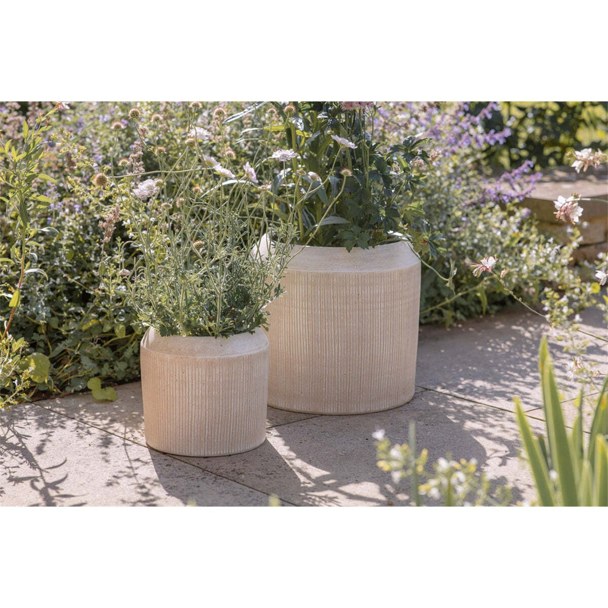 Kubo Large Ceramic Planter - Cream