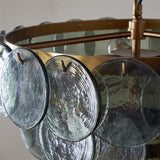 Kagitha Small 3 Light Recycled Glass Chandelier - Green